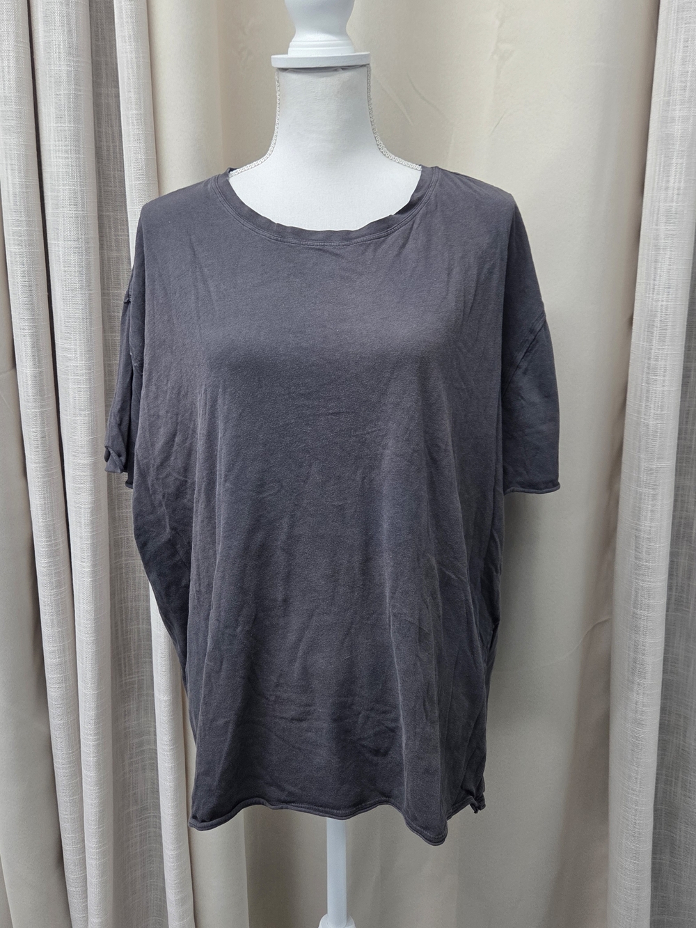 Free People Nina Tee We The Free Charcoal XL Lagenloook Indie Sleaze Grunge